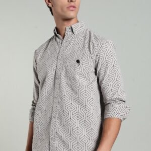 LS 002 ||Grey print || Full Sleeve Shirt