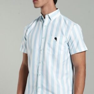 LS 002||  blue Stripes|| Half Sleeve Shirt