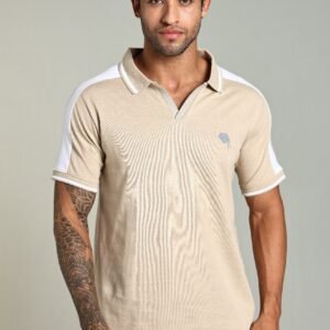 PR43||Beige|| 100% Cotton T-Shirt