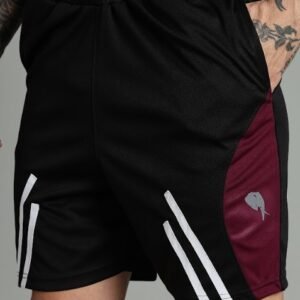 SH 002||Black maroon|| Shorts