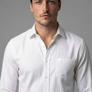 LS004||WHITE|| Full Sleeve Shirts || 100% Cotton