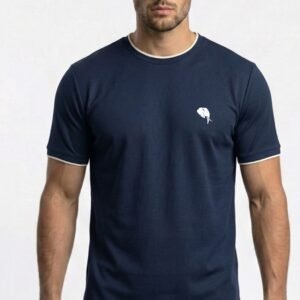 RHSO02B||NAVY|| Round Neck Half Sleeve